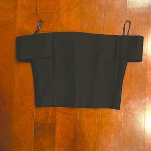 Forever 21 Off Shoulder Black Crop Top